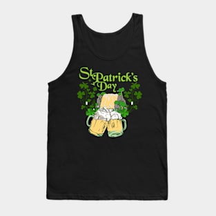 St Patricks Day Pilsen Beer Waterfall Tank Top